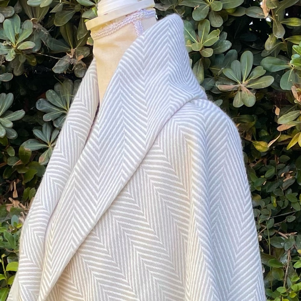 Fringe Trim Woven Shawl Wrap One Button Kimono ONE SIZE - Picture 9 of 10
